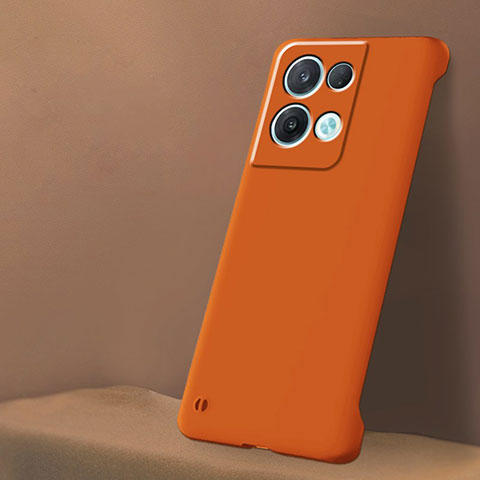 Oppo Reno9 Pro+ Plus 5G用ハードケース プラスチック 質感もマット カバー YK6 Oppo オレンジ