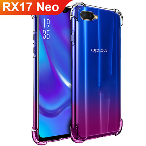 Oppo RX17 Neo用極薄ソフトケース シリコンケース 耐衝撃 全面保護 クリア透明 T02 Oppo クリア