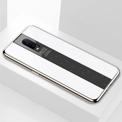 Oppo RX17 Pro用ハイブリットバンパーケース プラスチック 鏡面 カバー Oppo ホワイト
