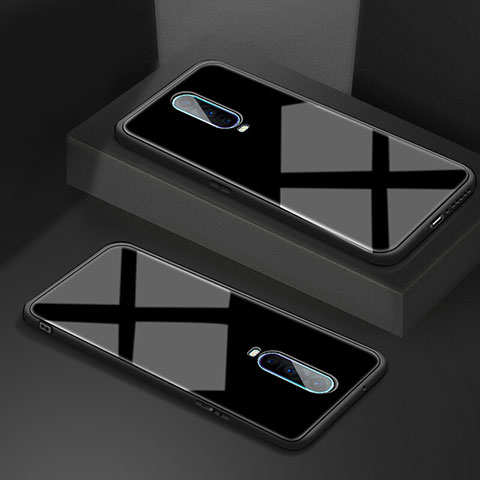 Oppo RX17 Pro用ハイブリットバンパーケース プラスチック 鏡面 カバー T02 Oppo ブラック