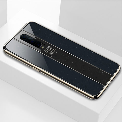 Oppo RX17 Pro用ハイブリットバンパーケース プラスチック 鏡面 カバー T03 Oppo ブラック