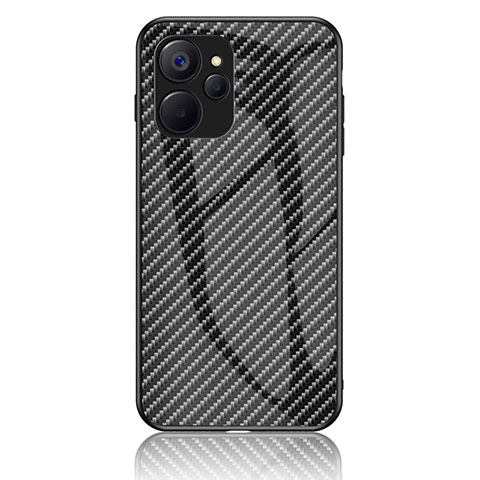 Realme 10 5G用ハイブリットバンパーケース プラスチック 鏡面 虹 グラデーション 勾配色 カバー LS2 Realme ブラック