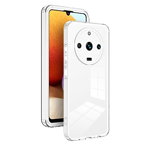 Realme 11 Pro 5G用ハイブリットバンパーケース クリア透明 プラスチック 鏡面 カバー H01P Realme ホワイト