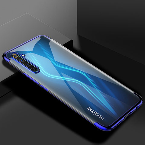 Realme 6 Pro用極薄ソフトケース シリコンケース 耐衝撃 全面保護 クリア透明 H01 Realme ネイビー