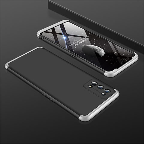 Realme 7 Pro用ハードケース プラスチック 質感もマット 前面と背面 360度 フルカバー M01 Realme シルバー・ブラック