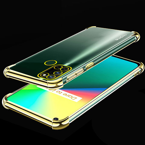 Realme 7i用極薄ソフトケース シリコンケース 耐衝撃 全面保護 クリア透明 H01 Realme ゴールド
