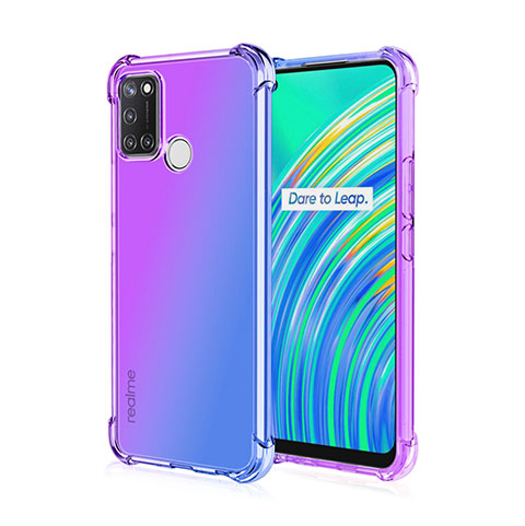 Realme 7i用極薄ソフトケース シリコンケース 耐衝撃 全面保護 クリア透明 H02 Realme パープル