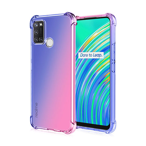 Realme 7i用極薄ソフトケース シリコンケース 耐衝撃 全面保護 クリア透明 H02 Realme ネイビー