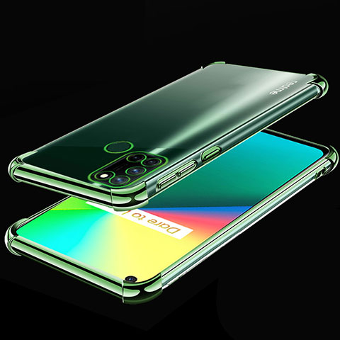 Realme C17用極薄ソフトケース シリコンケース 耐衝撃 全面保護 クリア透明 H01 Realme グリーン