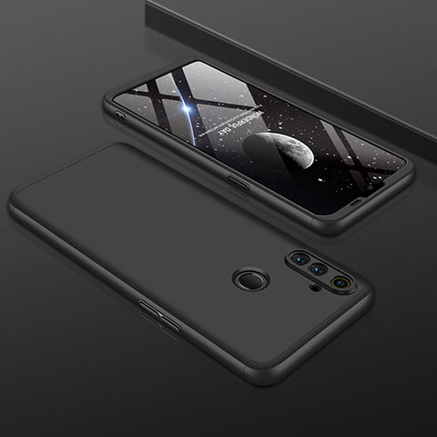 Realme C3用ハードケース プラスチック 質感もマット 前面と背面 360度 フルカバー Realme ブラック