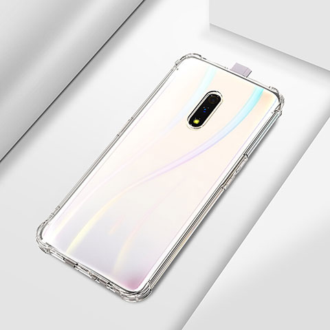 Realme X用極薄ソフトケース シリコンケース 耐衝撃 全面保護 クリア透明 T02 Realme クリア