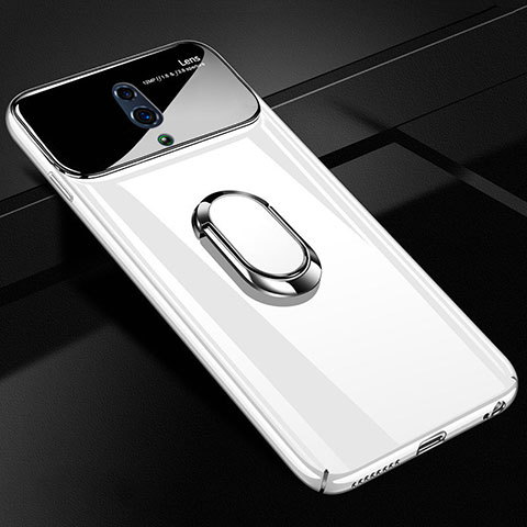 Realme X用ハードケース プラスチック 質感もマット アンド指輪 マグネット式 A01 Realme ホワイト