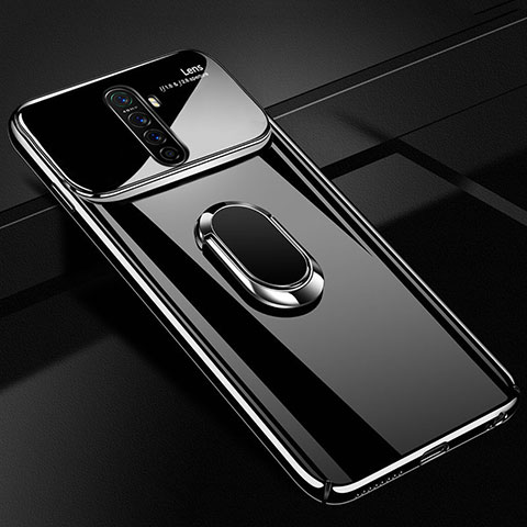 Realme X2 Pro用ハードケース プラスチック 質感もマット アンド指輪 マグネット式 A02 Realme ブラック