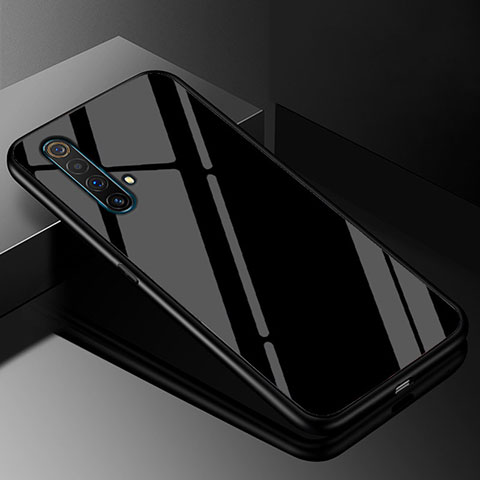 Realme X50 5G用ハイブリットバンパーケース プラスチック 鏡面 カバー M01 Realme ブラック