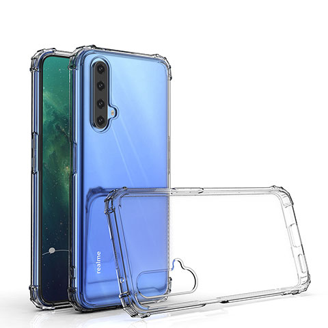 Realme X50 5G用極薄ソフトケース シリコンケース 耐衝撃 全面保護 クリア透明 T02 Realme クリア