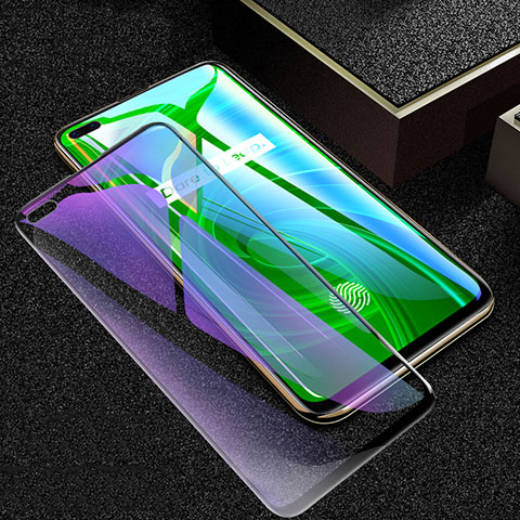 Realme X50 Pro 5G用強化ガラス フル液晶保護フィルム アンチグレア ブルーライト Realme ブラック