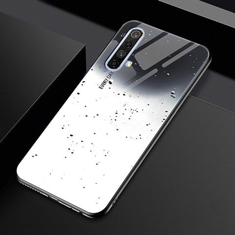 Realme X50m 5G用ハイブリットバンパーケース プラスチック 鏡面 カバー Realme グレー