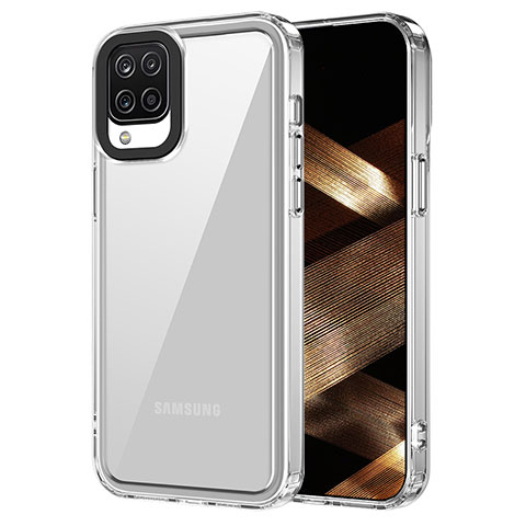 Samsung Galaxy A12 Nacho用ハイブリットバンパーケース クリア透明 プラスチック カバー AC1 サムスン クリア