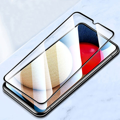 Samsung Galaxy A12 Nacho用強化ガラス フル液晶保護フィルム サムスン ブラック