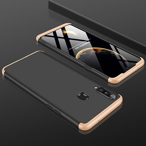 Samsung Galaxy A20s用ハードケース プラスチック 質感もマット 前面と背面 360度 フルカバー M01 サムスン ゴールド・ブラック