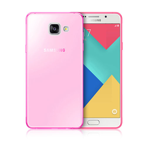 Samsung Galaxy A3 (2016) SM-A310F用極薄ソフトケース シリコンケース 耐衝撃 全面保護 クリア透明 サムスン ピンク