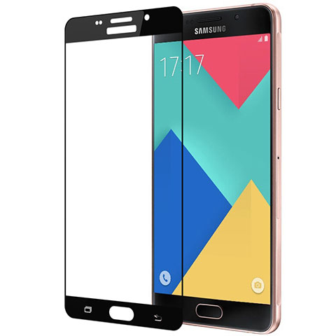 Samsung Galaxy A3 (2016) SM-A310F用強化ガラス フル液晶保護フィルム サムスン ブラック