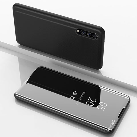 Samsung Galaxy A30S用手帳型 レザーケース スタンド 鏡面 カバー ZL1 サムスン ブラック