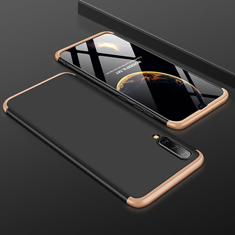 Samsung Galaxy A30S用ハードケース プラスチック 質感もマット 前面と背面 360度 フルカバー サムスン ゴールド・ブラック