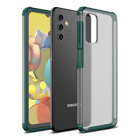Samsung Galaxy A32 5G用ハイブリットバンパーケース クリア透明 プラスチック カバー WL1 サムスン グリーン