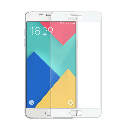 Samsung Galaxy A5 (2016) SM-A510F用強化ガラス フル液晶保護フィルム サムスン ホワイト