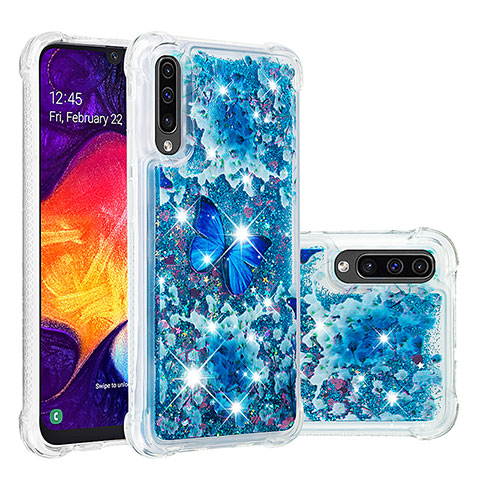 Samsung Galaxy A50S用シリコンケース ソフトタッチラバー ブリンブリン カバー S04 サムスン ネイビー