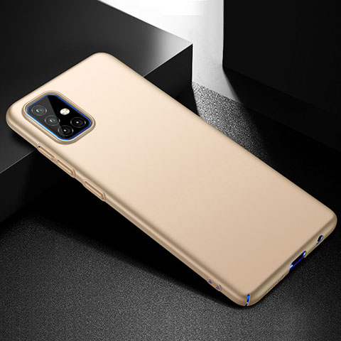 Samsung Galaxy A51 4G用ハードケース プラスチック 質感もマット カバー M01 サムスン ゴールド