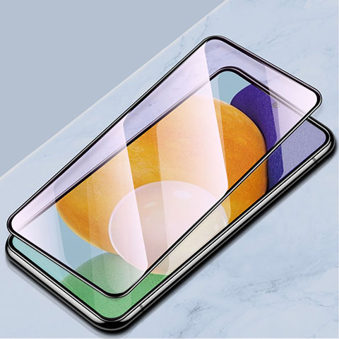 Samsung Galaxy A52 4G用強化ガラス フル液晶保護フィルム アンチグレア ブルーライト サムスン ブラック