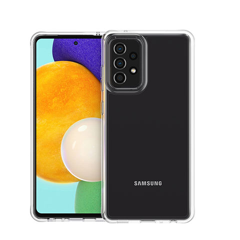 Samsung Galaxy A52 5G用極薄ソフトケース シリコンケース 耐衝撃 全面保護 クリア透明 カバー サムスン クリア