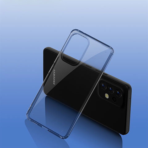 Samsung Galaxy A53 5G用ハイブリットバンパーケース クリア透明 プラスチック カバー W01L サムスン ブラック