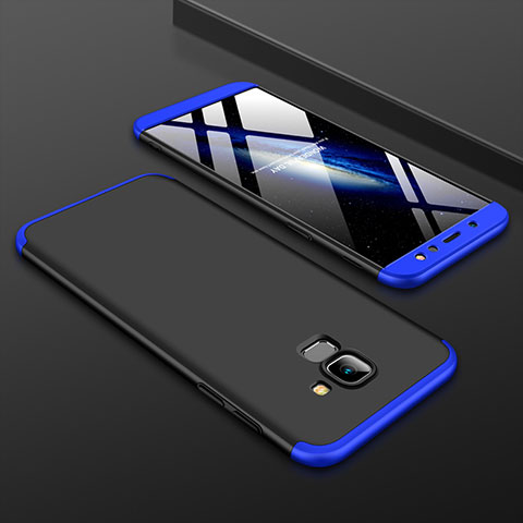 Samsung Galaxy A6 (2018) Dual SIM用ハードケース プラスチック 質感もマット 前面と背面 360度 フルカバー サムスン ネイビー・ブラック