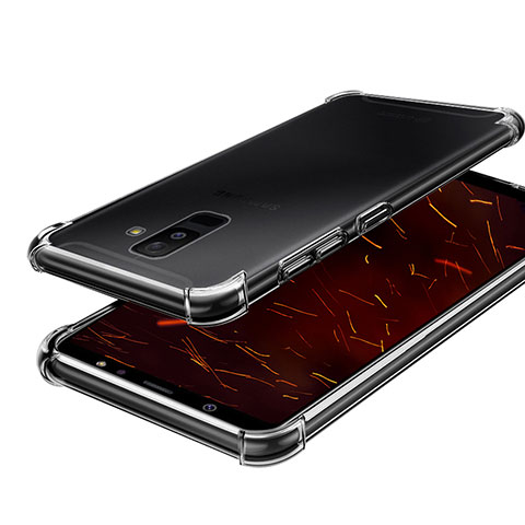 Samsung Galaxy A6 Plus (2018)用極薄ソフトケース シリコンケース 耐衝撃 全面保護 クリア透明 H01 サムスン クリア