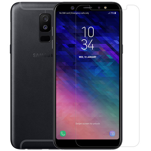 Samsung Galaxy A6 Plus (2018)用強化ガラス 液晶保護フィルム T01 サムスン クリア