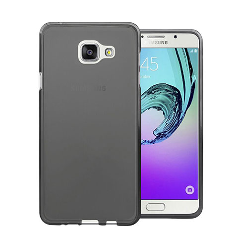 Samsung Galaxy A7 (2016) A7100用極薄ソフトケース シリコンケース 耐衝撃 全面保護 クリア透明 サムスン ブラック