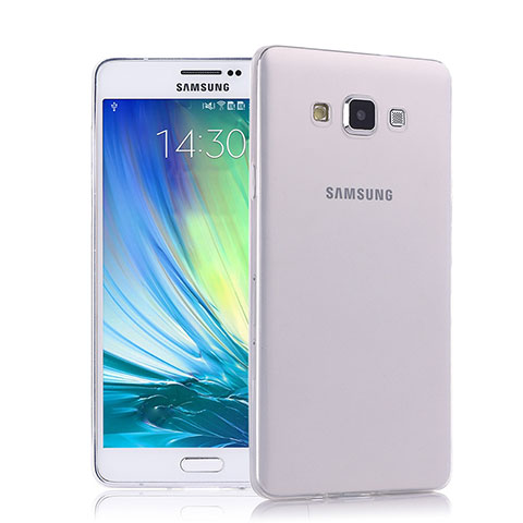 Samsung Galaxy A7 Duos SM-A700F A700FD用極薄ソフトケース シリコンケース 耐衝撃 全面保護 クリア透明 サムスン クリア