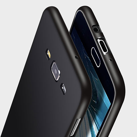 Samsung Galaxy A7 Duos SM-A700F A700FD用シリコンケース ソフトタッチラバー サムスン ブラック