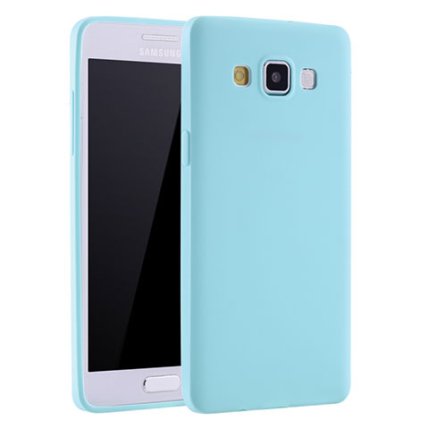 Samsung Galaxy A7 Duos SM-A700F A700FD用極薄ソフトケース シリコンケース 耐衝撃 全面保護 S01 サムスン ブルー