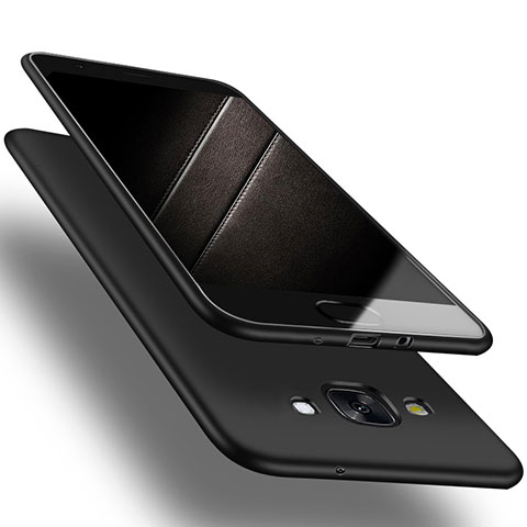 Samsung Galaxy A7 Duos SM-A700F A700FD用極薄ソフトケース シリコンケース 耐衝撃 全面保護 S03 サムスン ブラック