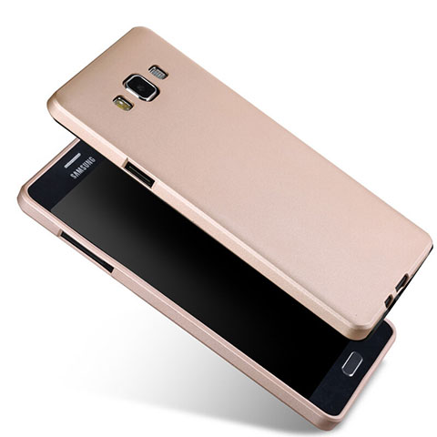 Samsung Galaxy A7 SM-A700用極薄ソフトケース シリコンケース 耐衝撃 全面保護 サムスン ゴールド