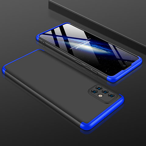 Samsung Galaxy A71 5G用ハードケース プラスチック 質感もマット 前面と背面 360度 フルカバー サムスン ネイビー・ブラック