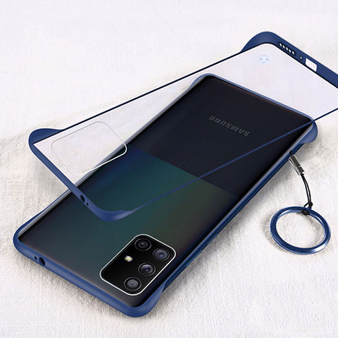 Samsung Galaxy A71 5G用ハードカバー クリスタル クリア透明 H01 サムスン ネイビー