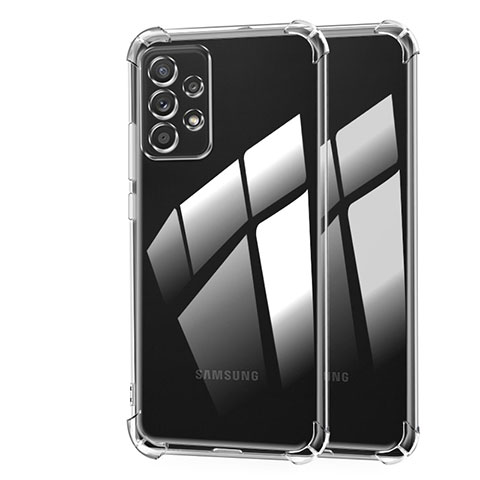Samsung Galaxy A72 5G用極薄ソフトケース シリコンケース 耐衝撃 全面保護 クリア透明 T07 サムスン クリア
