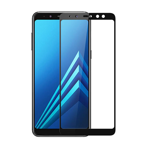 Samsung Galaxy A8 (2018) A530F用強化ガラス フル液晶保護フィルム サムスン ブラック