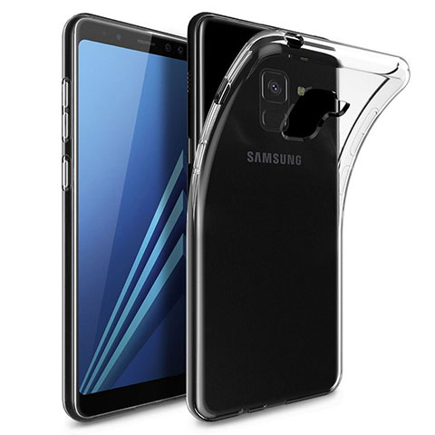 Samsung Galaxy A8+ A8 Plus (2018) Duos A730F用極薄ソフトケース シリコンケース 耐衝撃 全面保護 クリア透明 T04 サムスン クリア