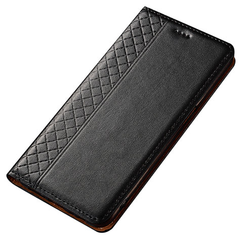 Samsung Galaxy A80用手帳型 レザーケース スタンド カバー T02 サムスン ブラック